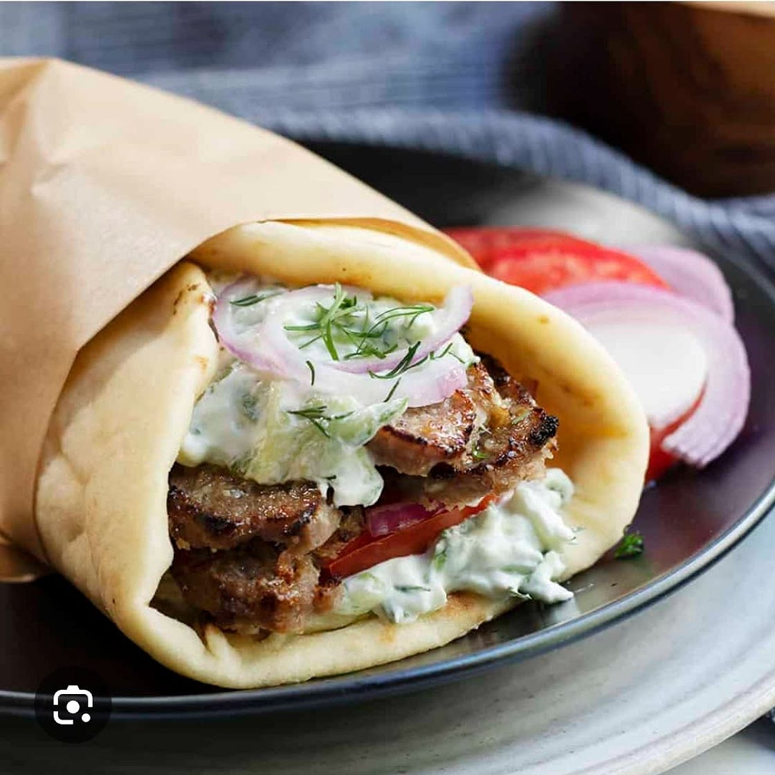 Gyro wrap with beef and lamb