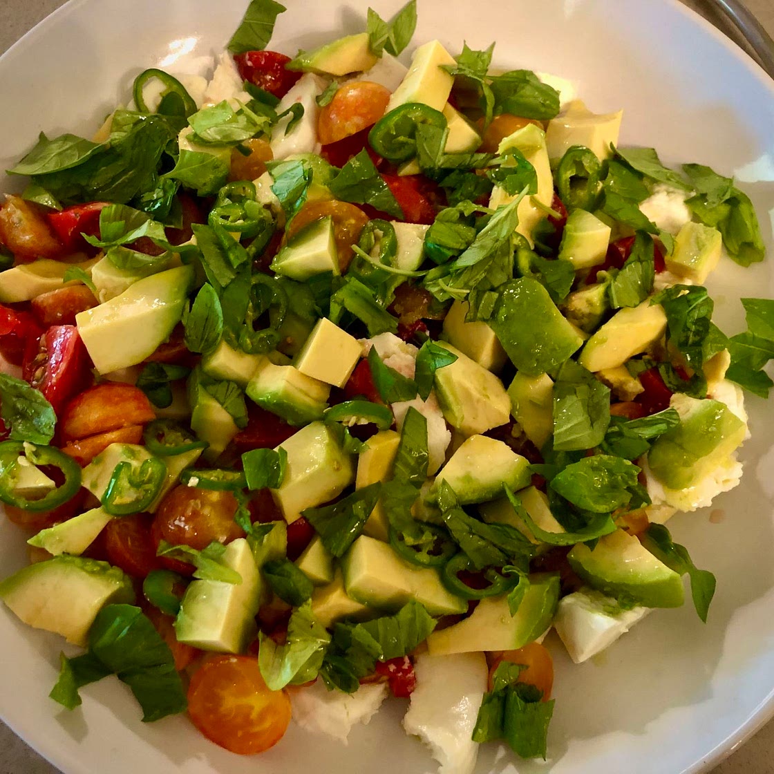 Avocado and Fresh Chile Caprese 