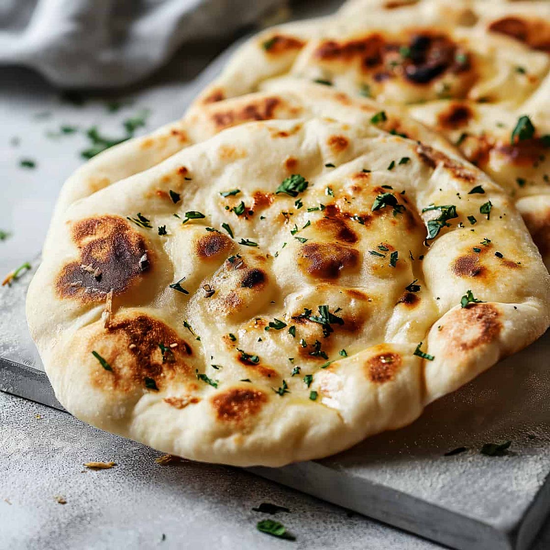 Garlic naan bread