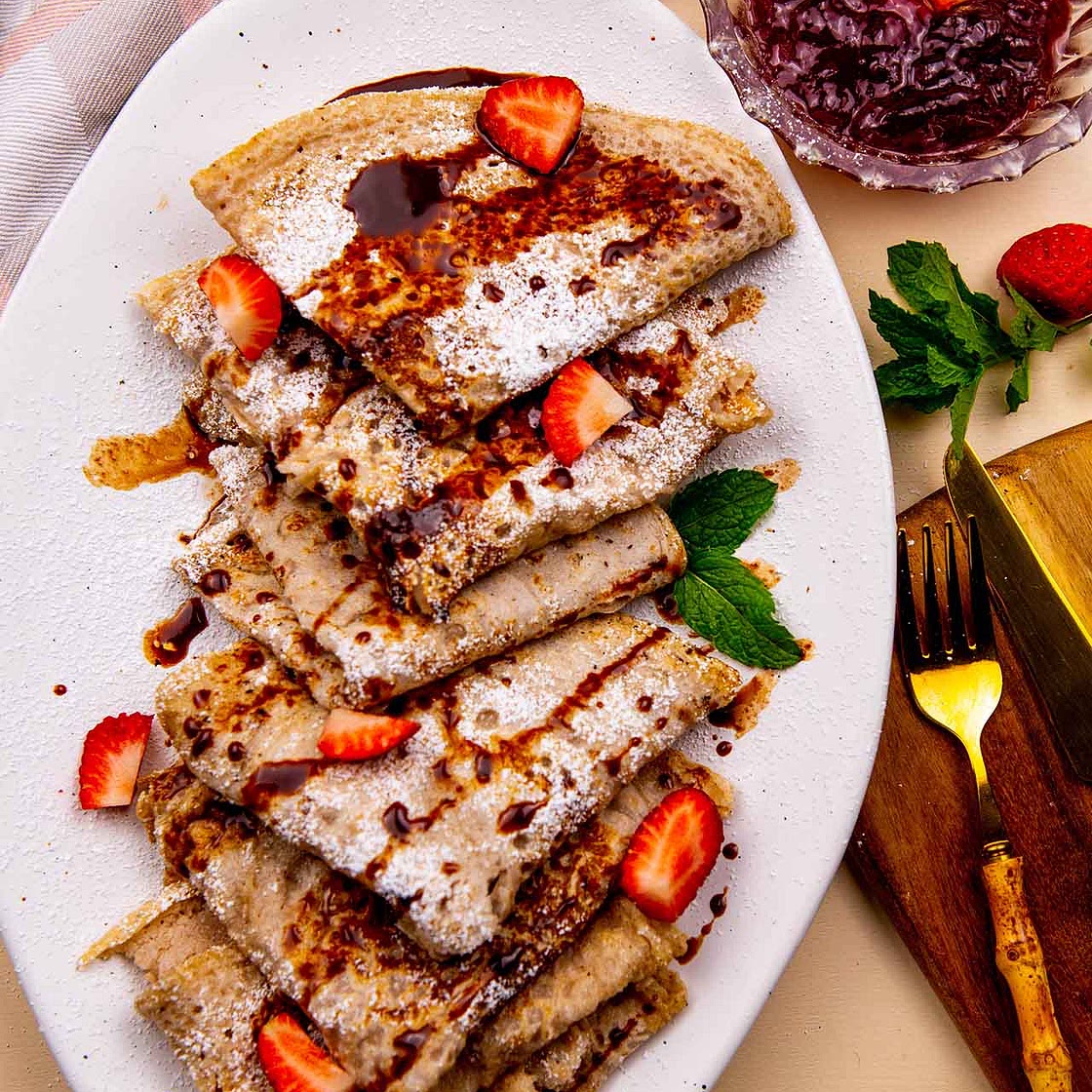 Vegan French Crepes (Gluten-Free)