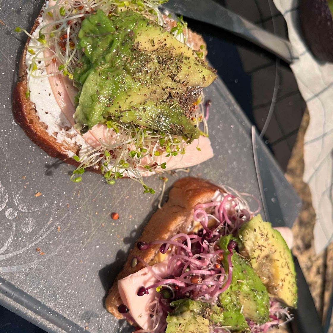 Toasts with Microgreens