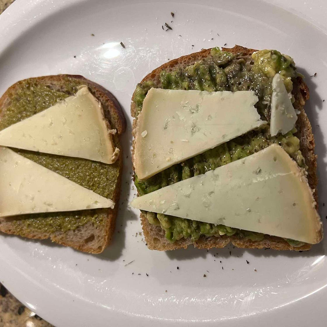 Manchego toasts