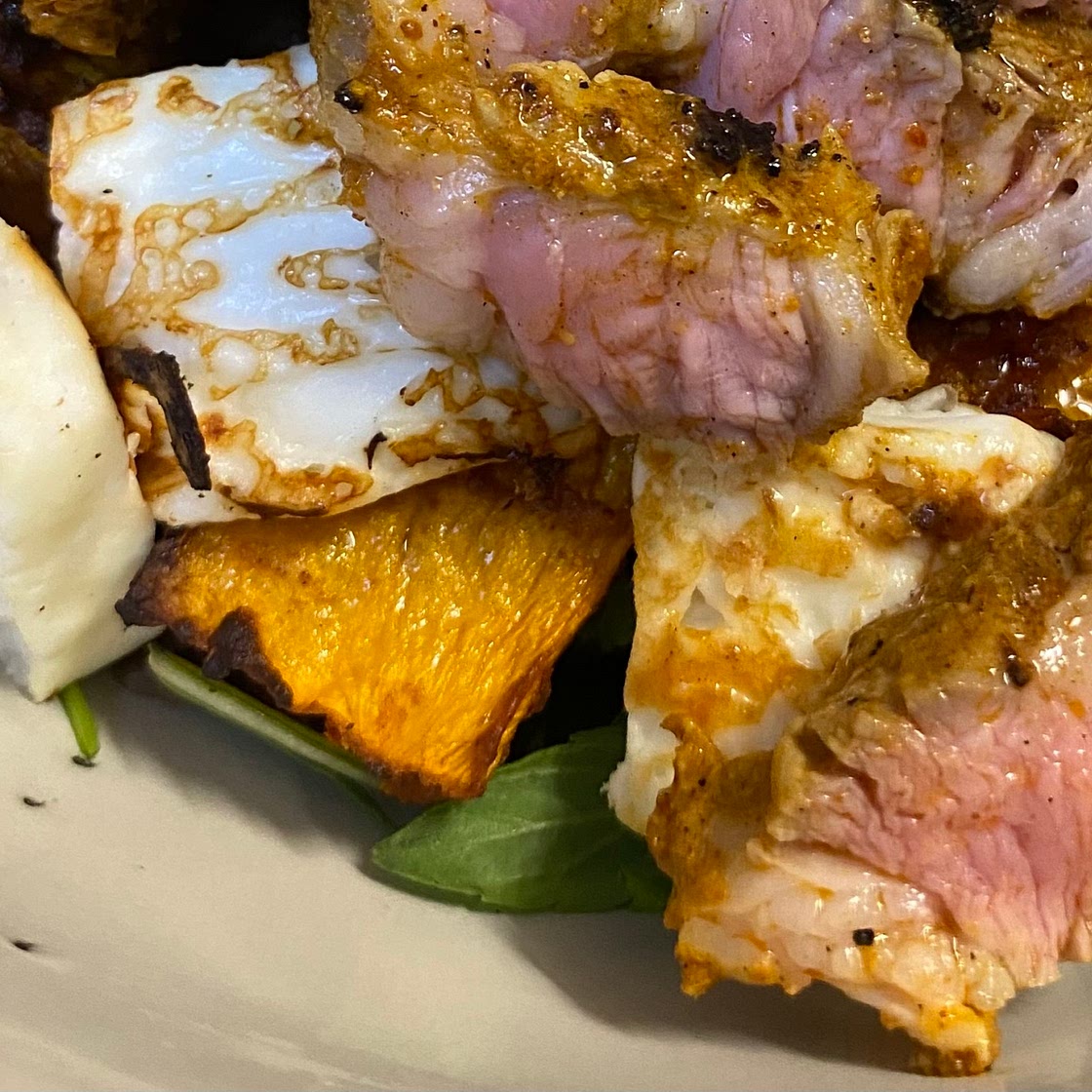 Tandoori Lamb, Pumpkin and Halloumi Salad