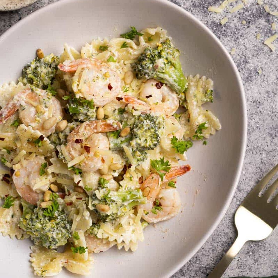 Creamy Shrimp & Broccoli Pasta