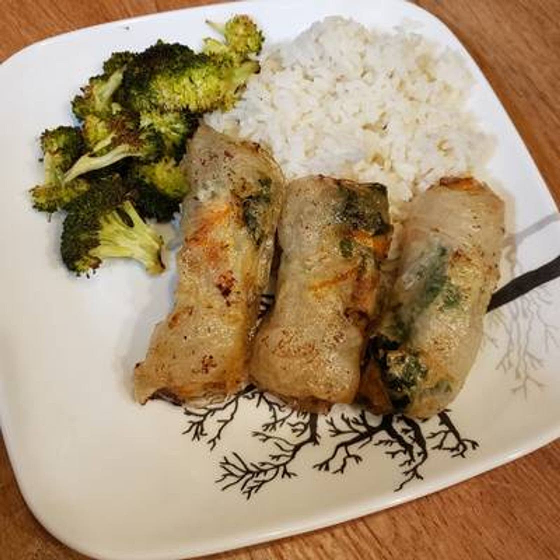 Chicken & Kale Spring rolls