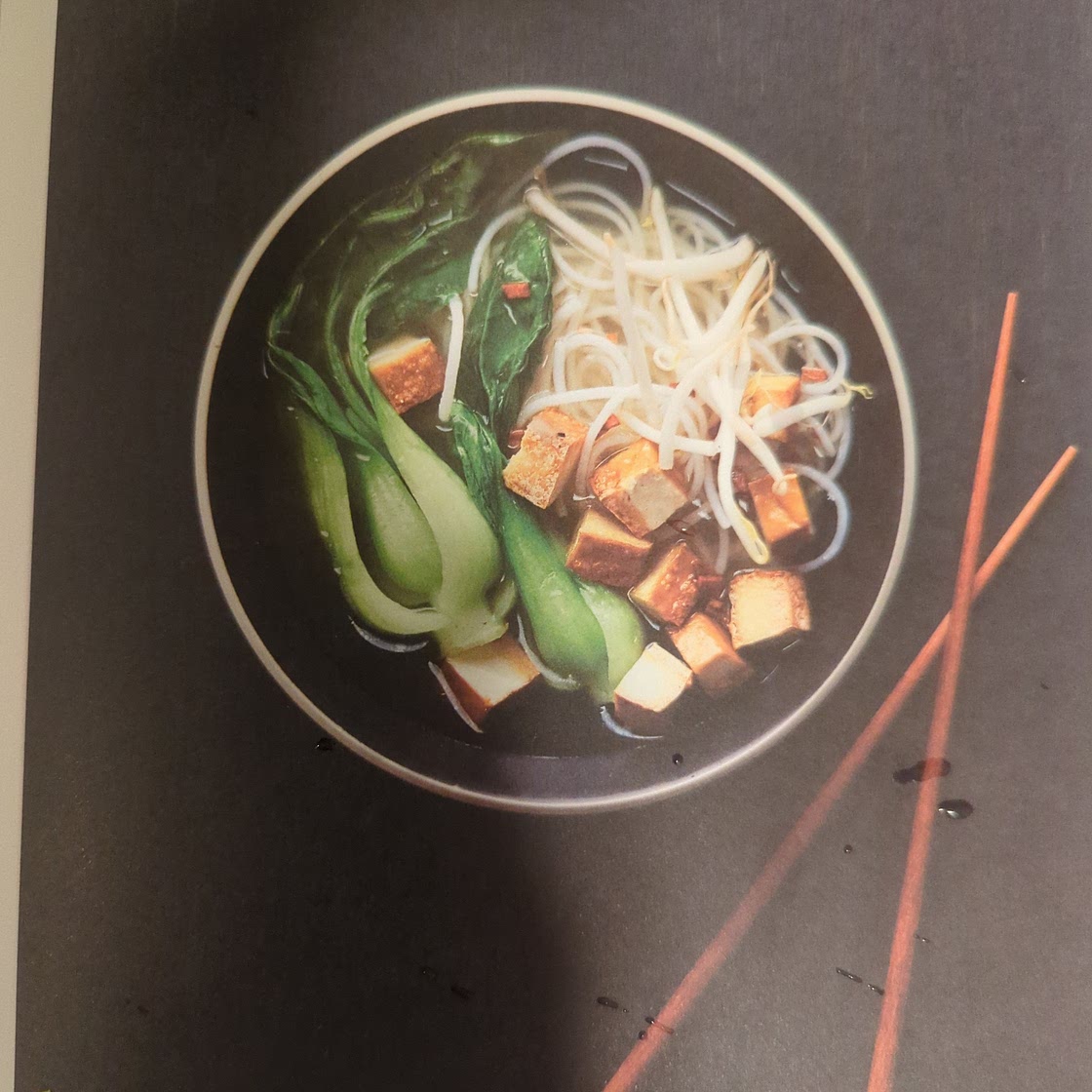 Tofu and Rice Noodle Soup