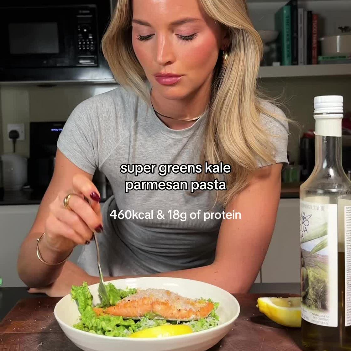 super green kale parmesan pasta