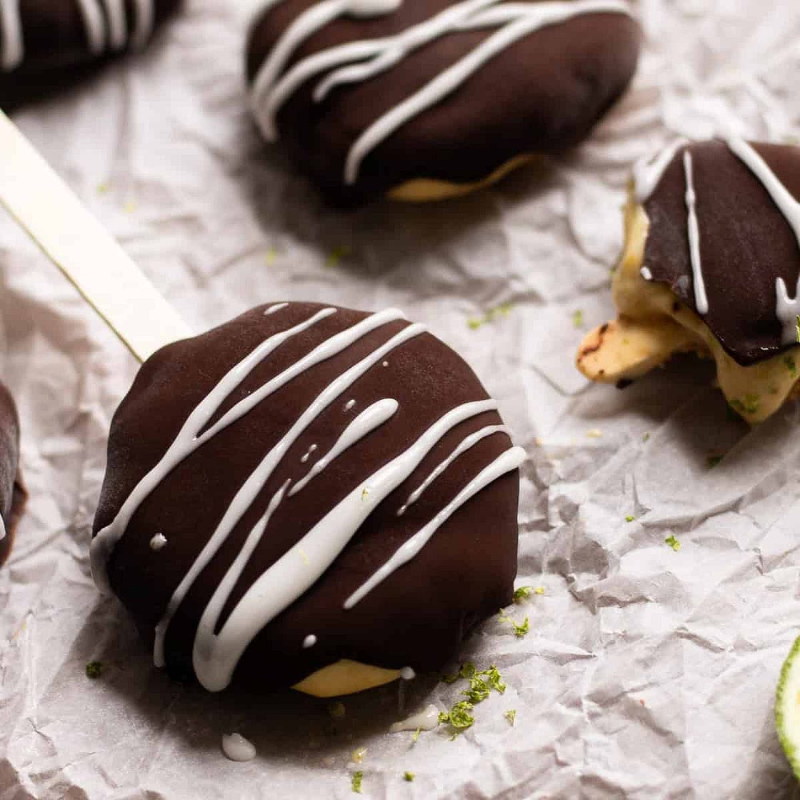 Frozen Key Lime Pie on a Stick