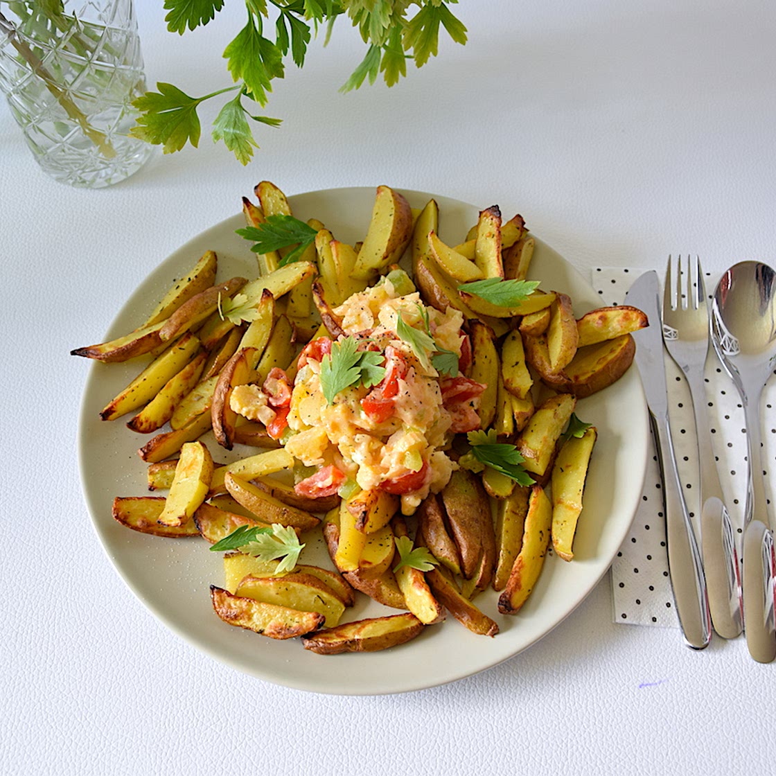 Wedges mit Käsedip
