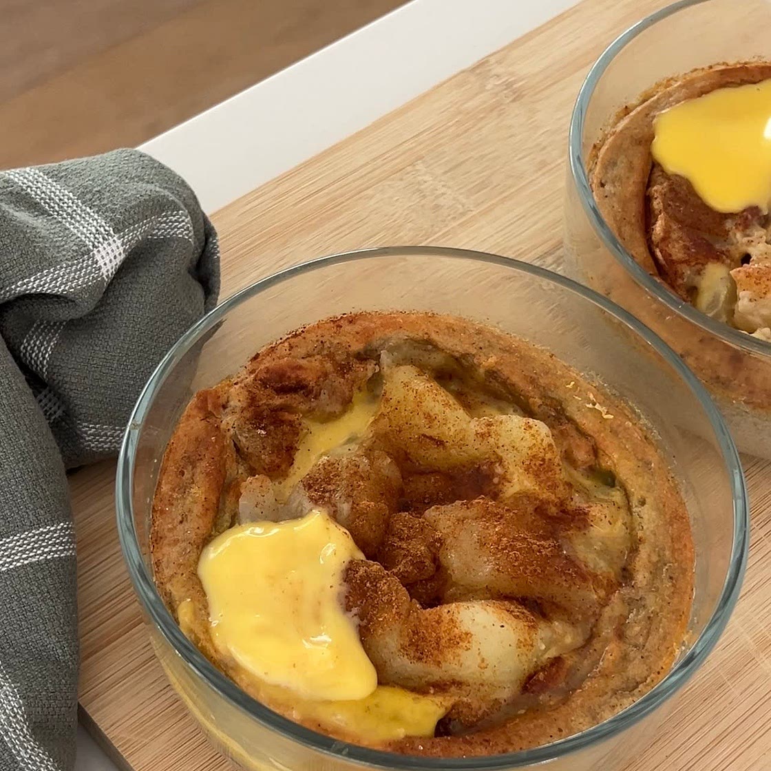 Apple & custard baked oats