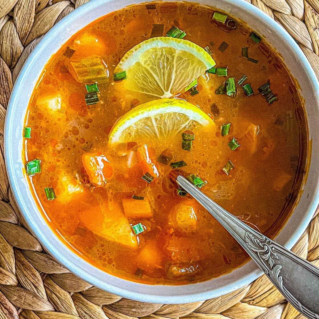 Norwegian Fish Soup with Cod (fiskesuppe med torsk)
