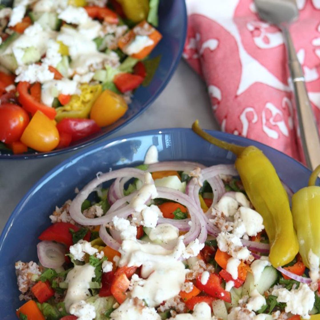 Greek Salad Bulgur Bowl