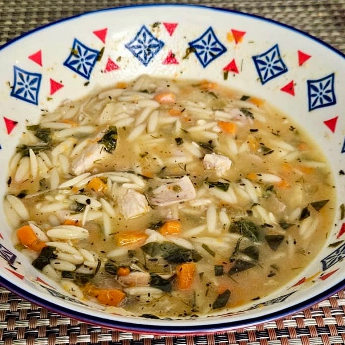 Lemon Chicken Orzo Soup