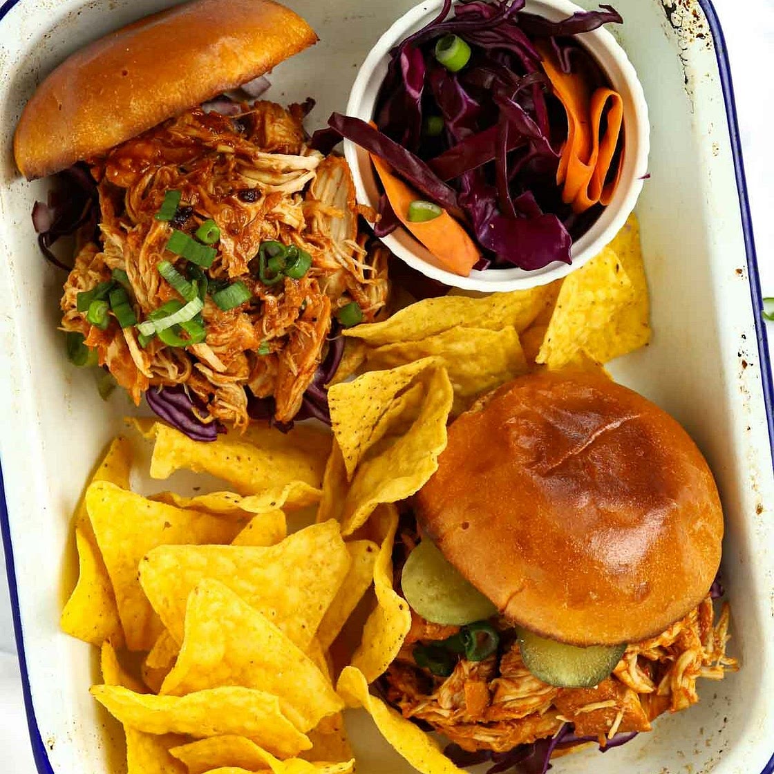 Honey Barbecue Pulled Chicken {Slow Cooker Recipe}