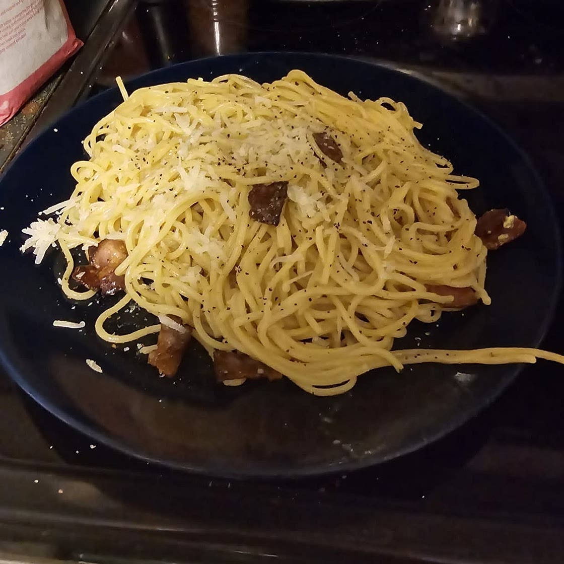 Whole Wheat Spaghetti Carbonara
