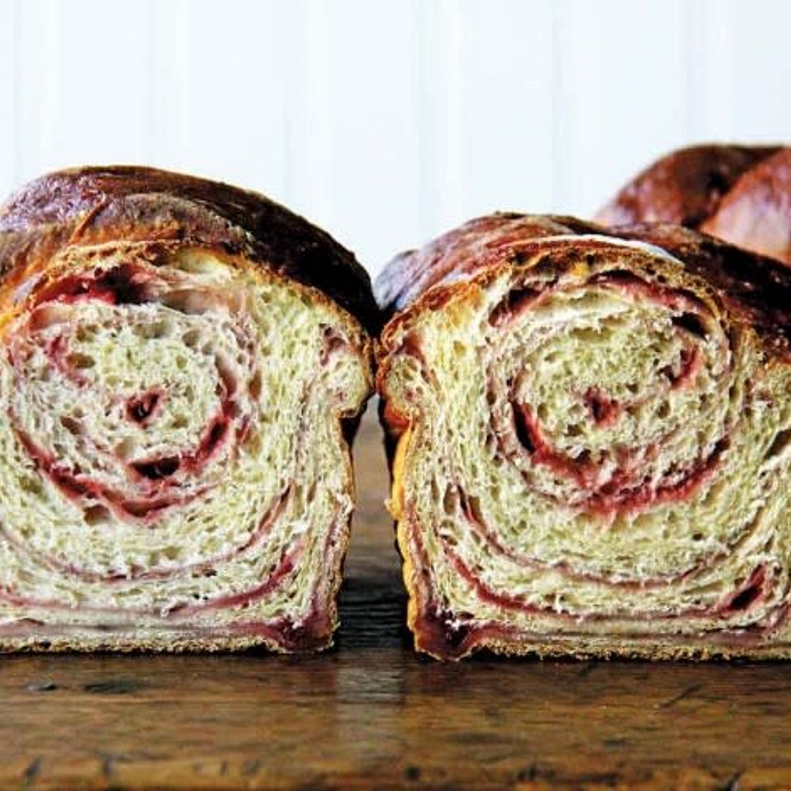 Strawberry Swirl No-Knead Brioche