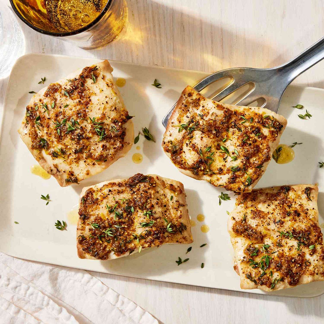 Baked Mahi-Mahi with Garlic-Herb Butter