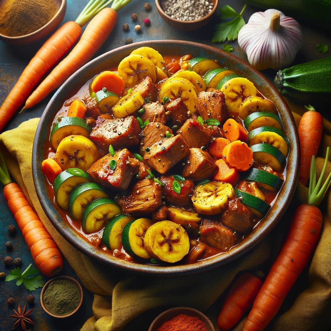 Colombo de poulet banane