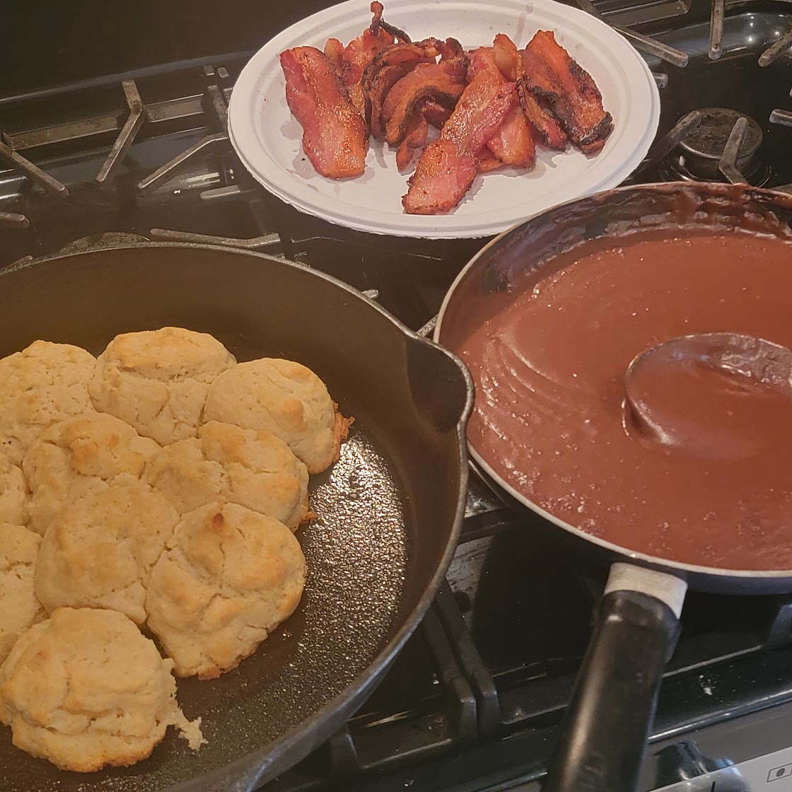 BISCUITS AND CHOCOLATE GRAVY
