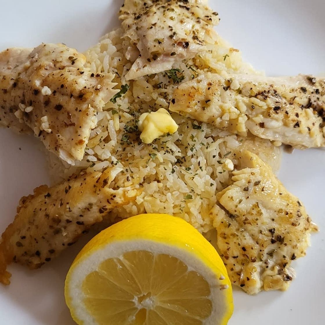 Trout with Garlic Lemon Butter Herb Sauce