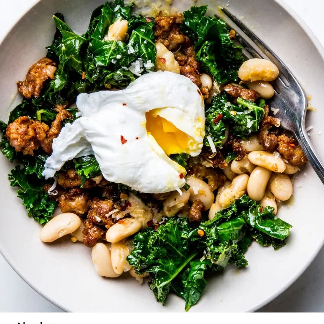 Sausage white bean breakfast skillet