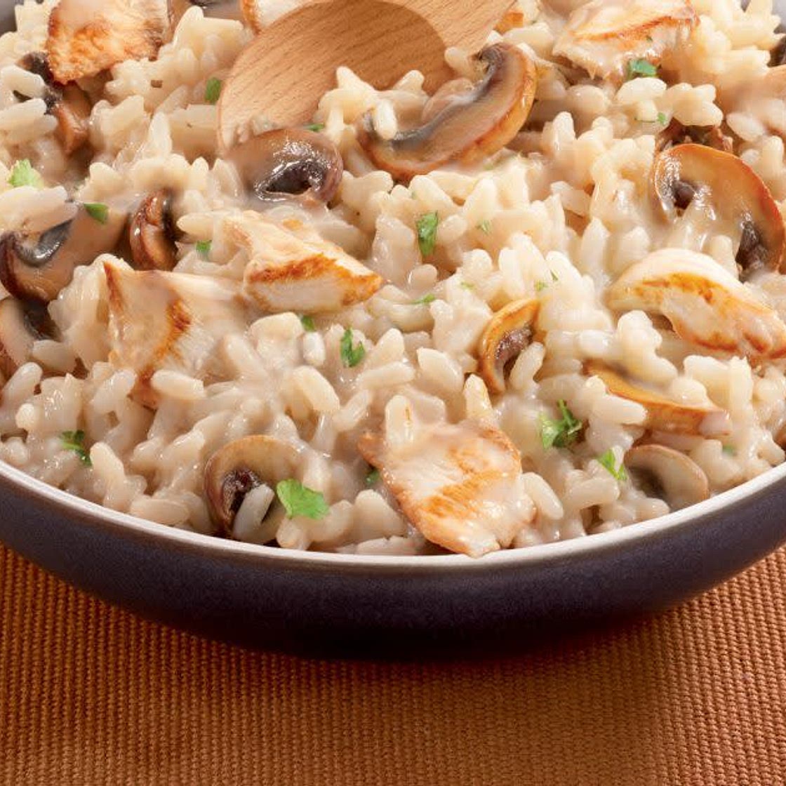 Risotto poulet & champignons