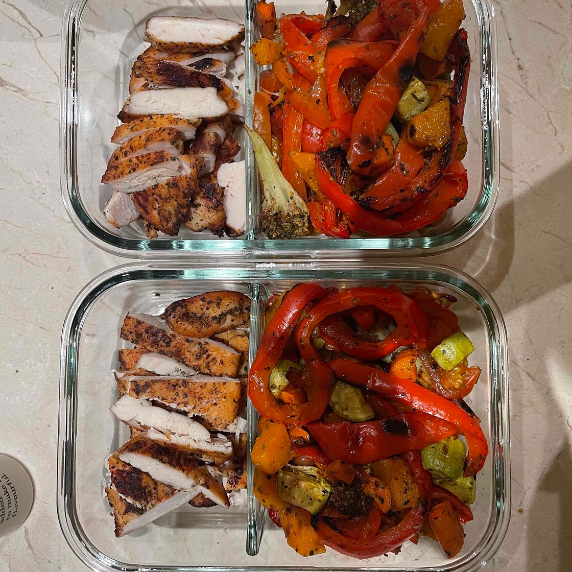 Classic grilled chicken and roasted veggies