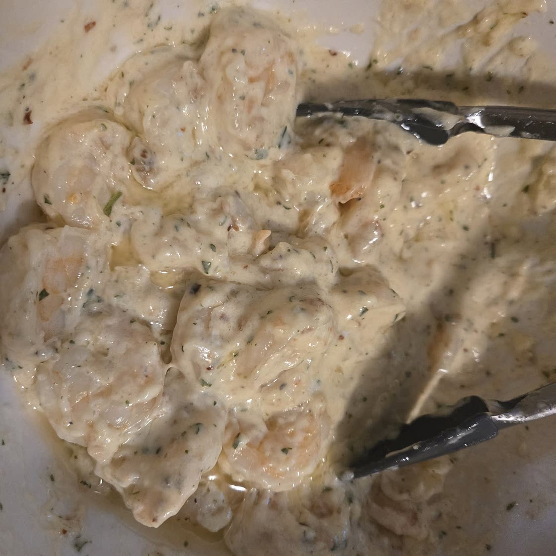 Shrimp with Creamy Garlic Sauce