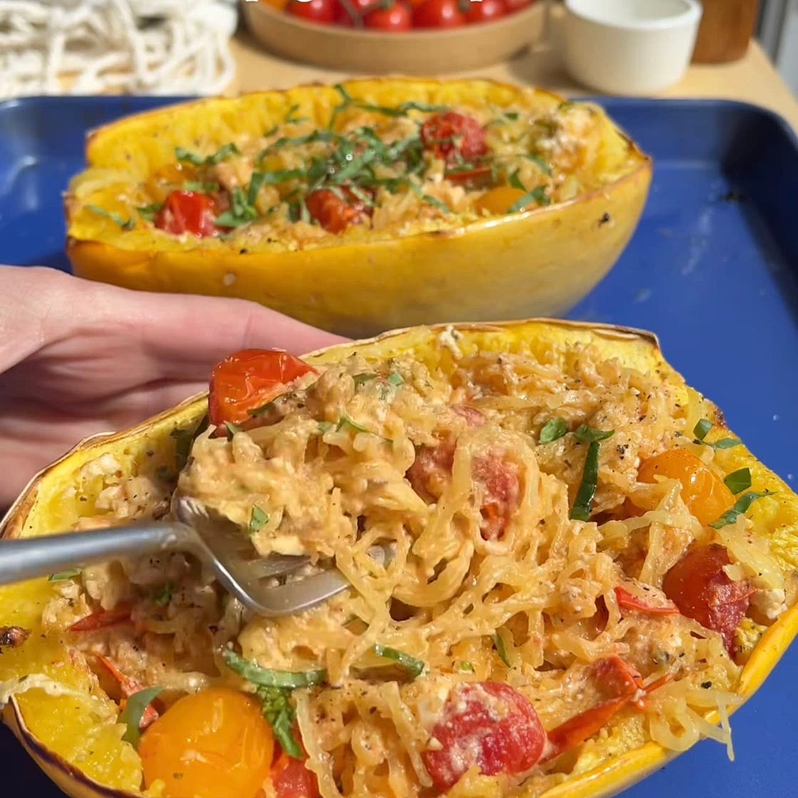 Baked Feta Spaghetti Squash