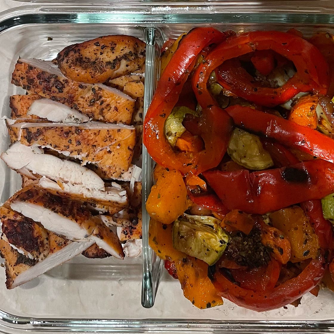 Classic grilled chicken and roasted veggies