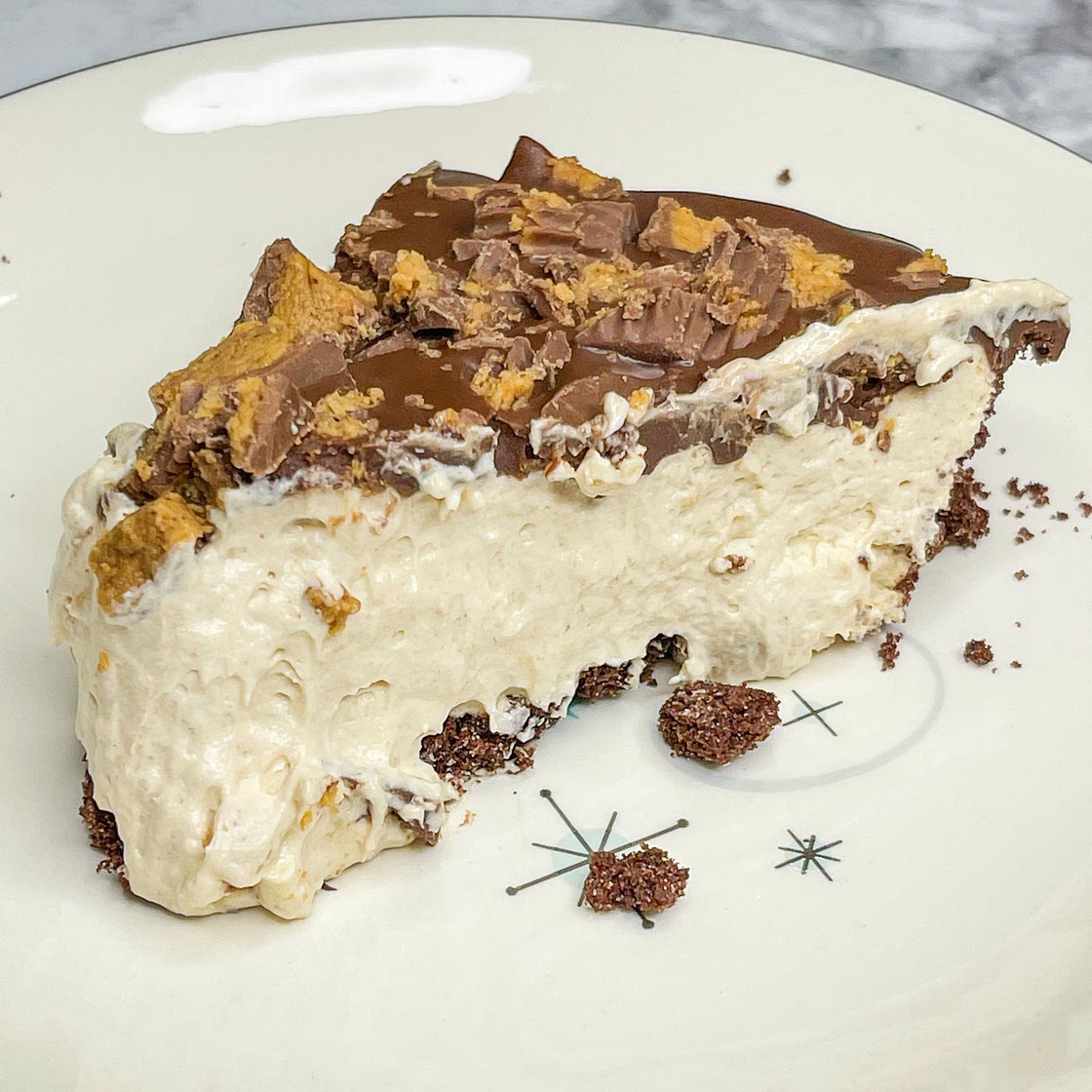 No Bake Chocolate Peanut Butter Pie