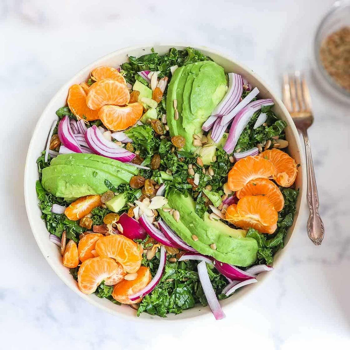 Citrus Kale Salad with Lemon Tahini