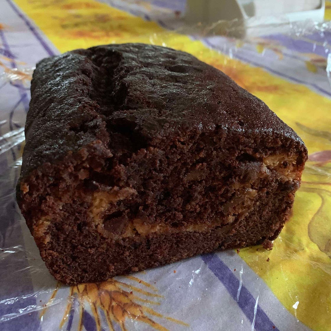 Chocolate Banana and peanut butter loaf