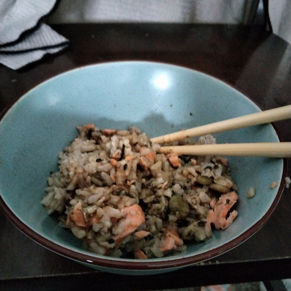 Rice Cooker Miso Salmon Rice