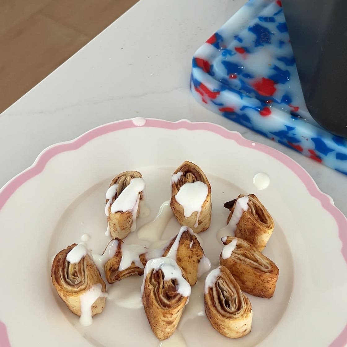 Cinnamon roll wrap hack 