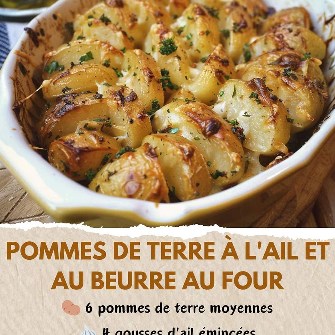 Pomme de terre à l'ail et au beurre au four