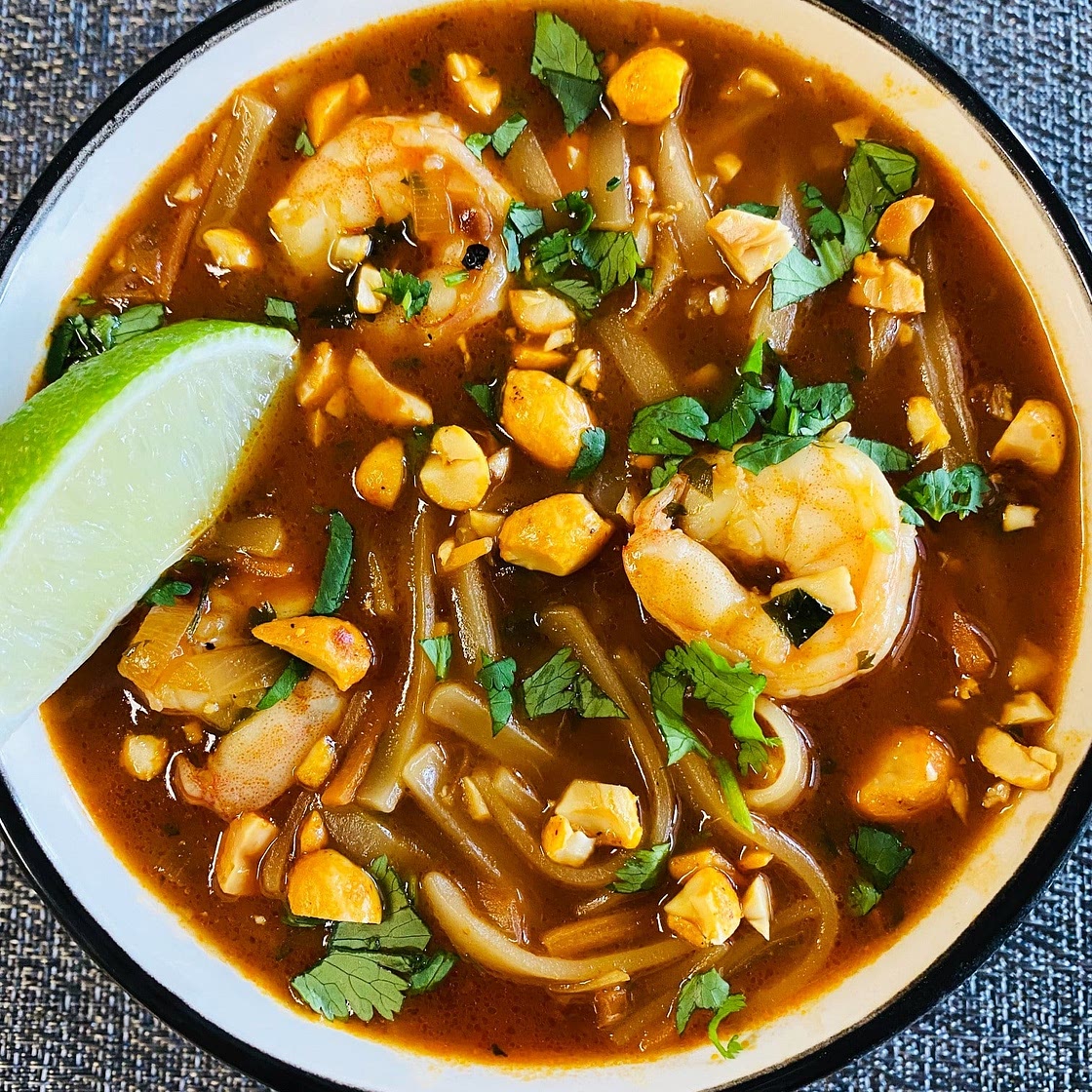 Shrimp Pad Thai Soup