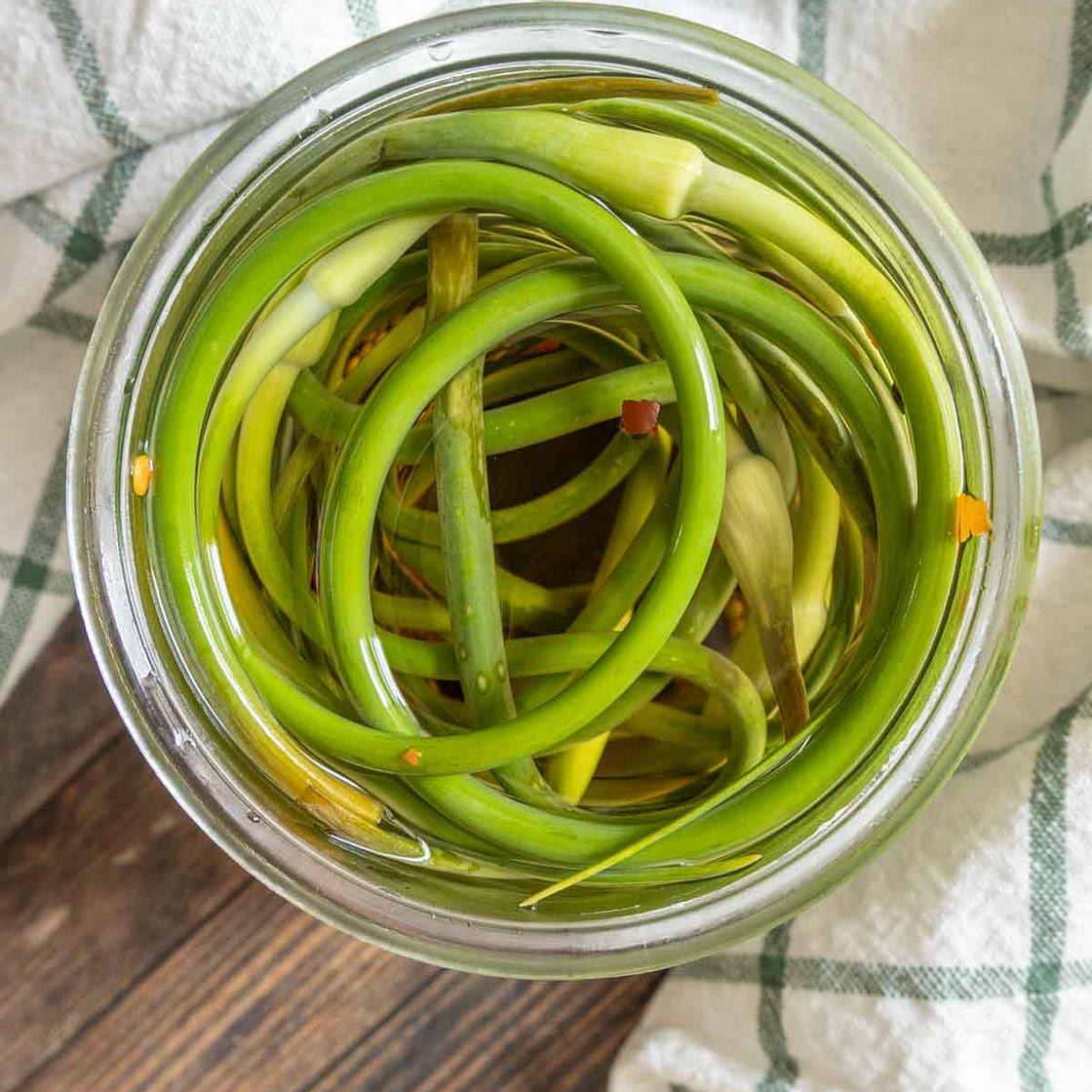 Pickled Garlic Scapes