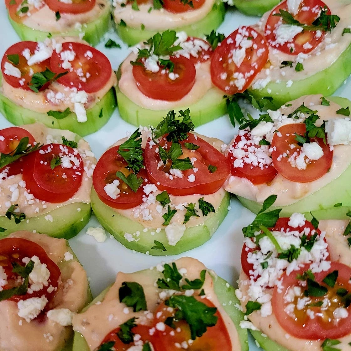 Mediterranean Cucumber Bites (Easy Appetizer or Snack)