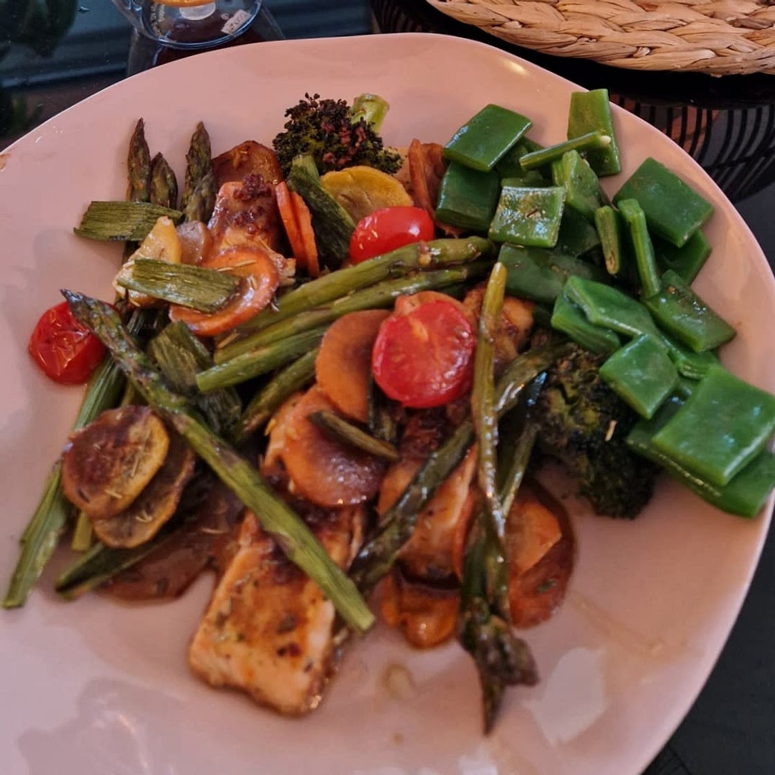 Pečený losos na sójové omáčce 🐟🥦🥕🤤🧡🔥😍