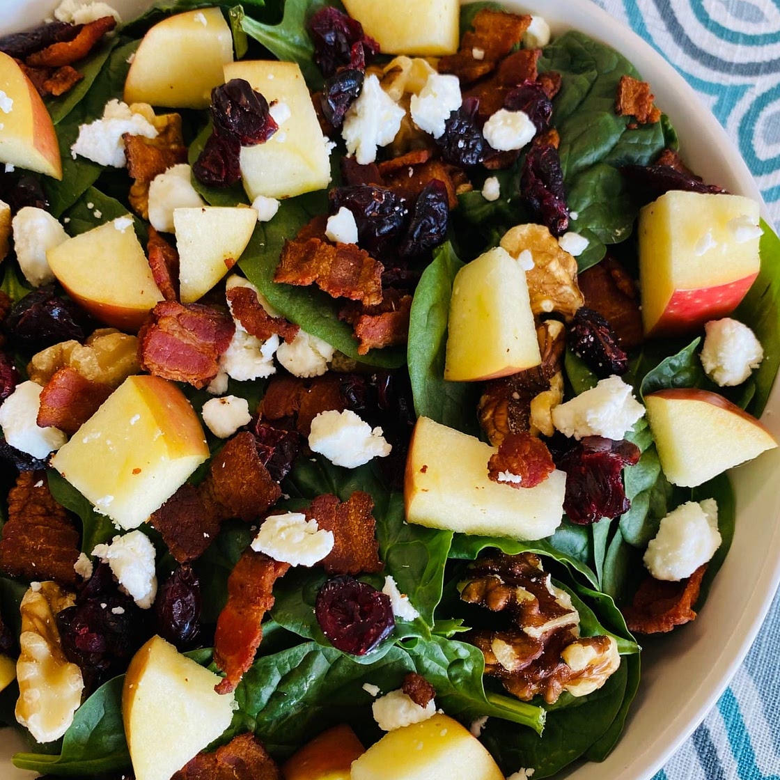 Apple Bacon Spinach Salads