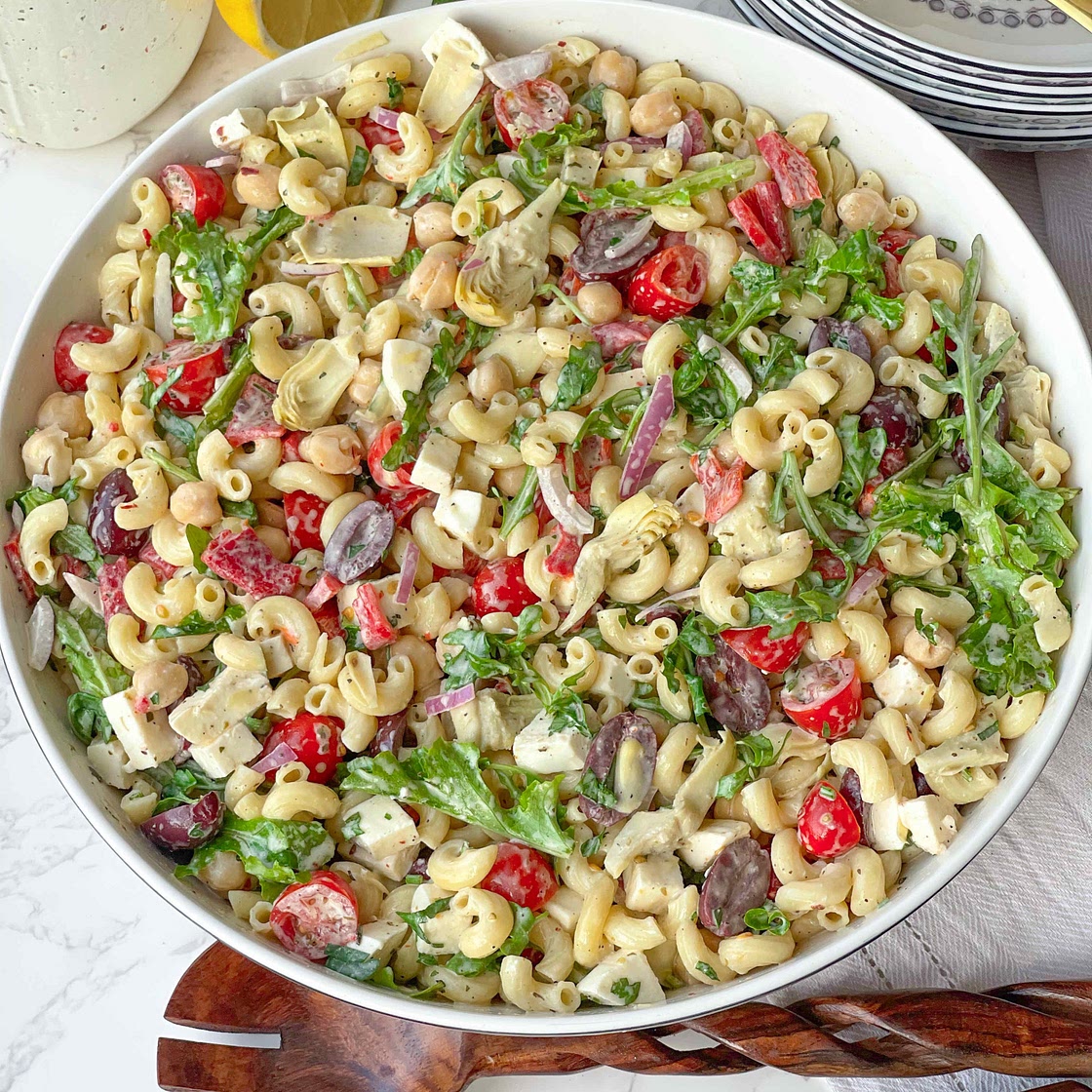 The Best Pasta Salad with a Creamy Italian Dressing