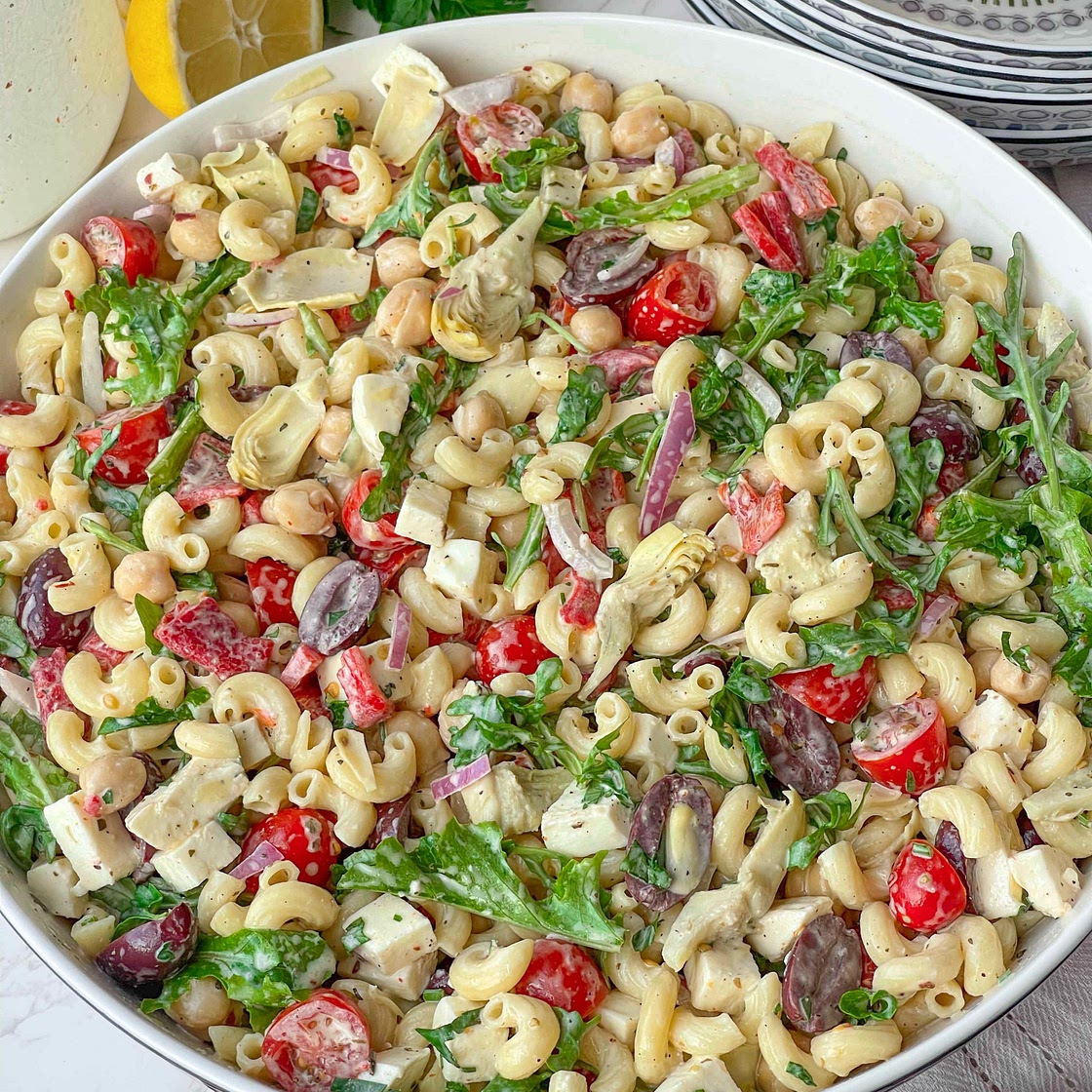 The Best Pasta Salad with a Creamy Italian Dressing 
