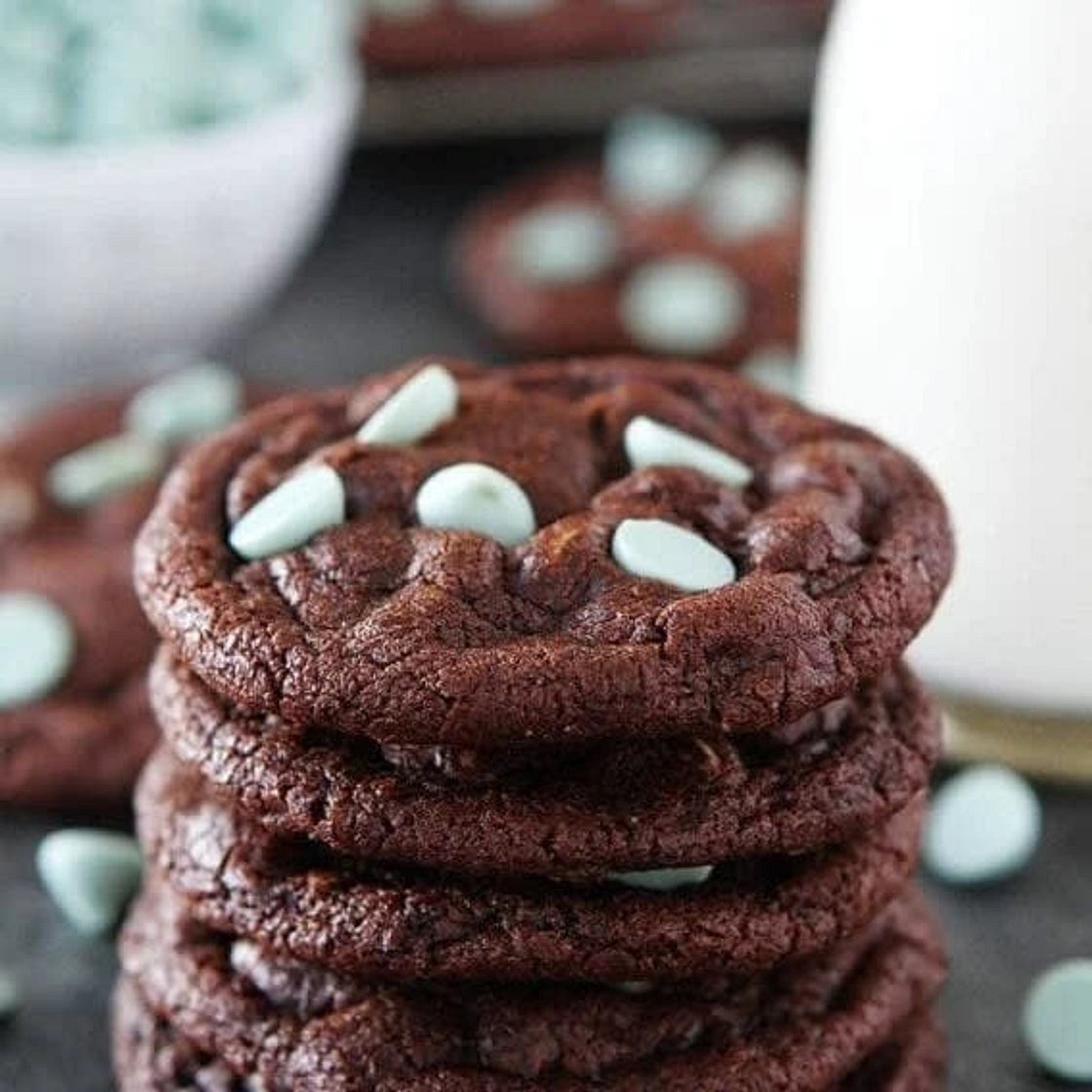 Chocolate Mint Chip Cookies - Two Peas & Their Pod
