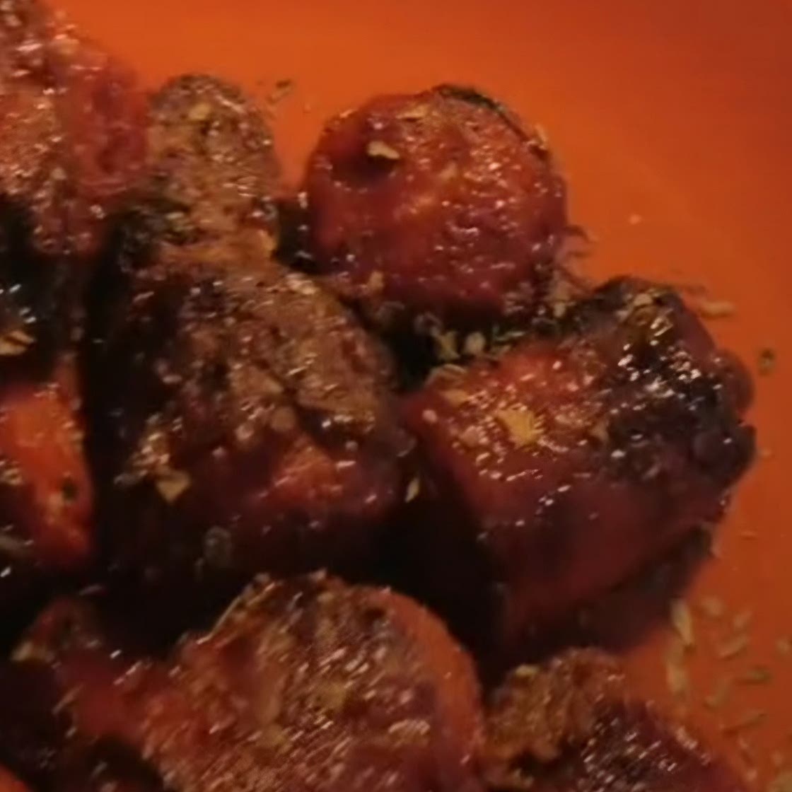 Air fryer poor man's burnt ends (hotdogs)