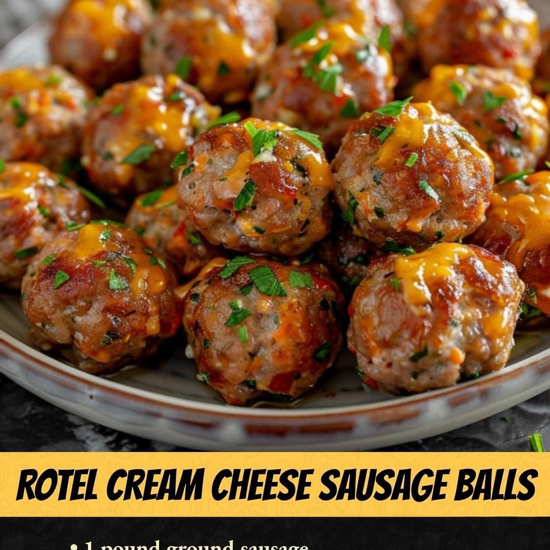 Rotel cream cheese sausage balls