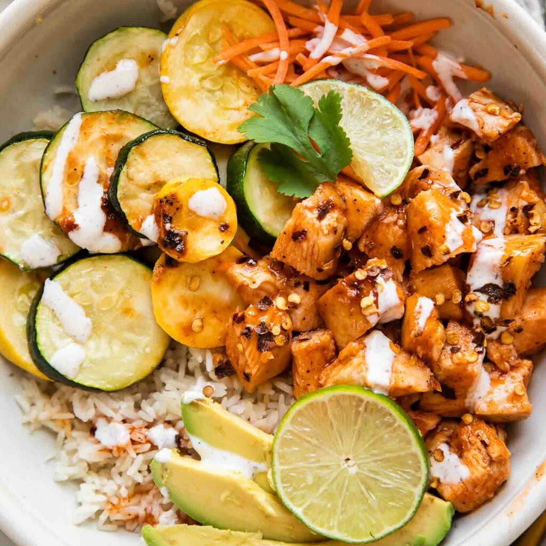 Hot Honey Chicken Bowls