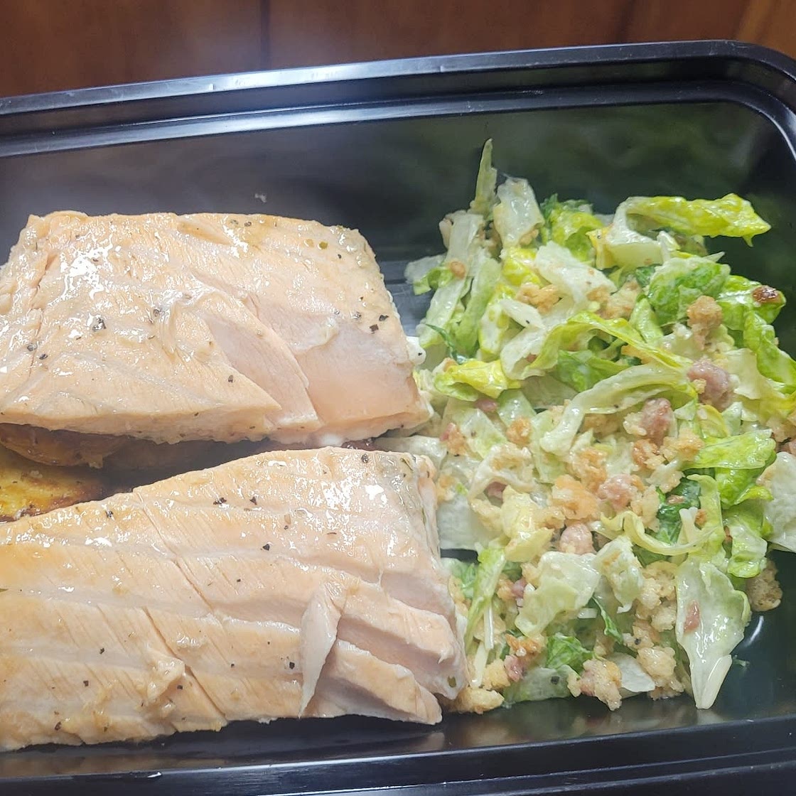 Garlic Butter-Roasted Salmon with Potatoes & Asparagus