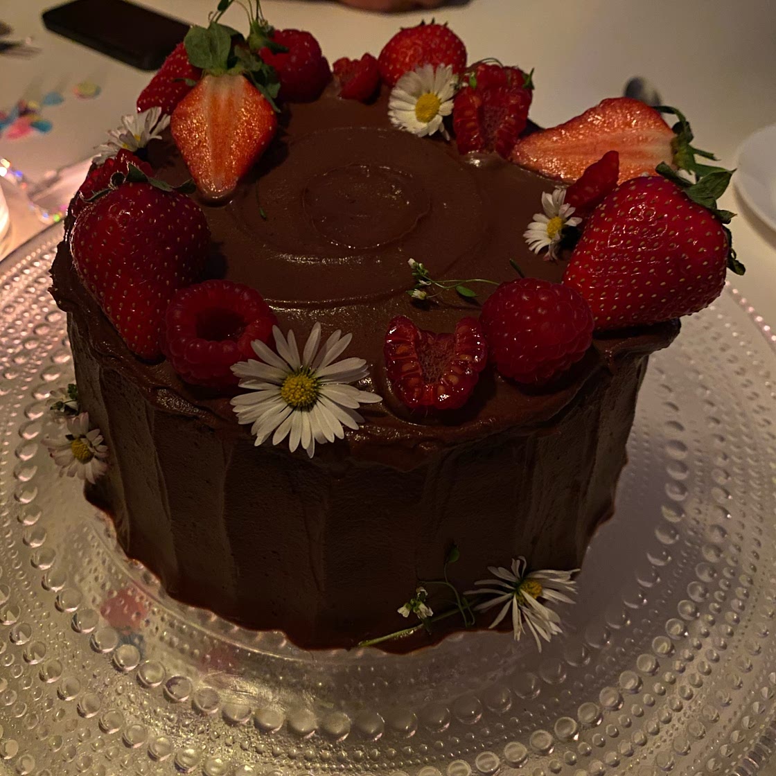 Chocolate Cake with Chocolate Custard Buttercream