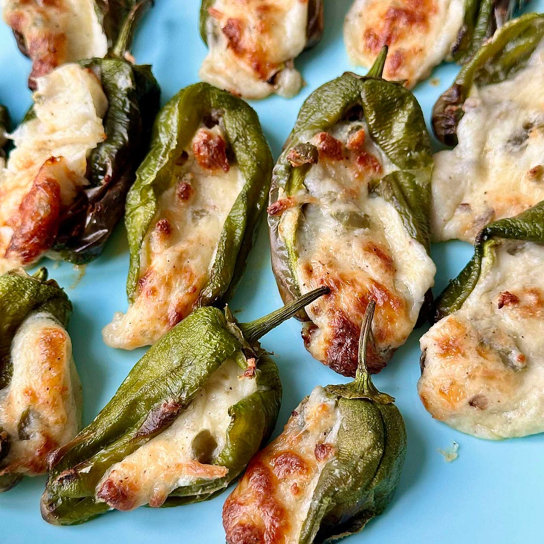 Spicy Cheesy Stuffed Padron Peppers 